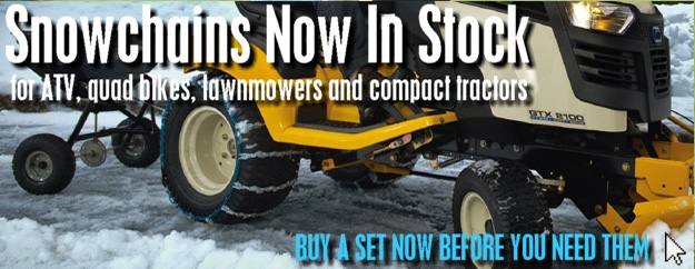 Snowchains For ATV, Quad Bikes, Lawnmowers & Compact Tractors Snowchains For ATV, Quad Bikes, Lawnmowers & Compact Tractors